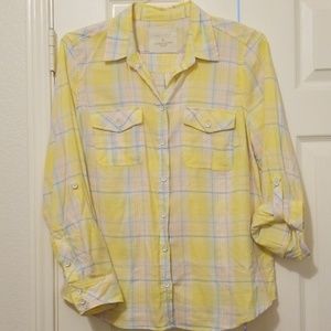 Sonoma long sleeved plaid shirt